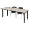Regency Tables > Height Adjustable > Rectangular Mobile Table & Chair Sets, 60 W, 24 L, 23-34 H, Maple MT6024PLAPCBK45BK - alternate 1